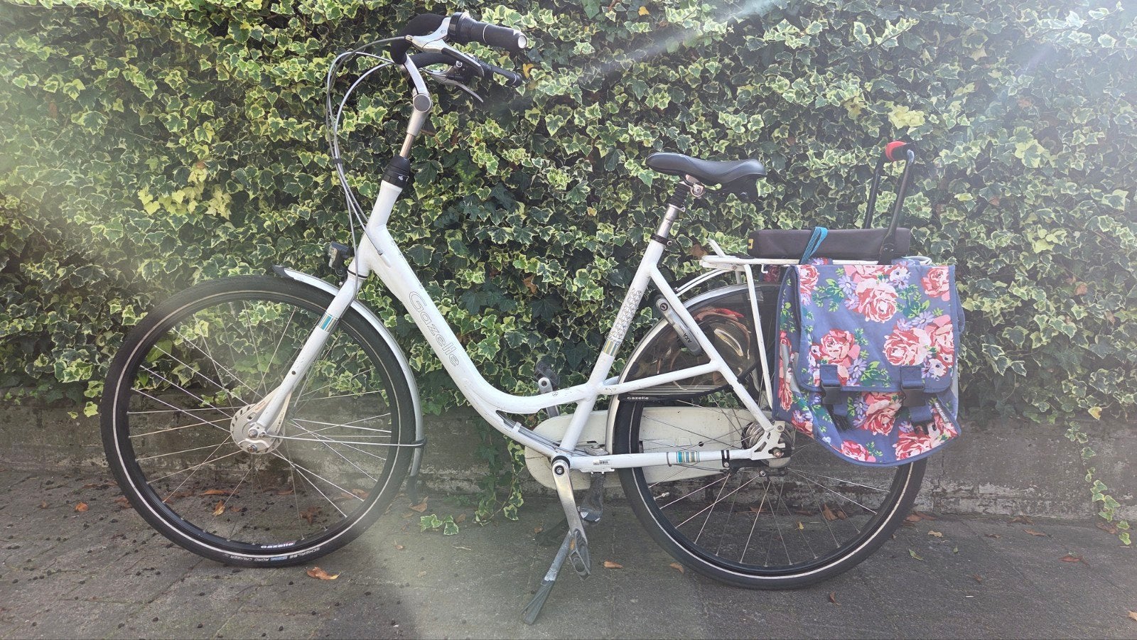 Gazelle Bloom moederfiets met lage instap en fietstassen, Fietsen en Brommers, Velgrem, (Extra) lage instap, Ophalen of Verzenden