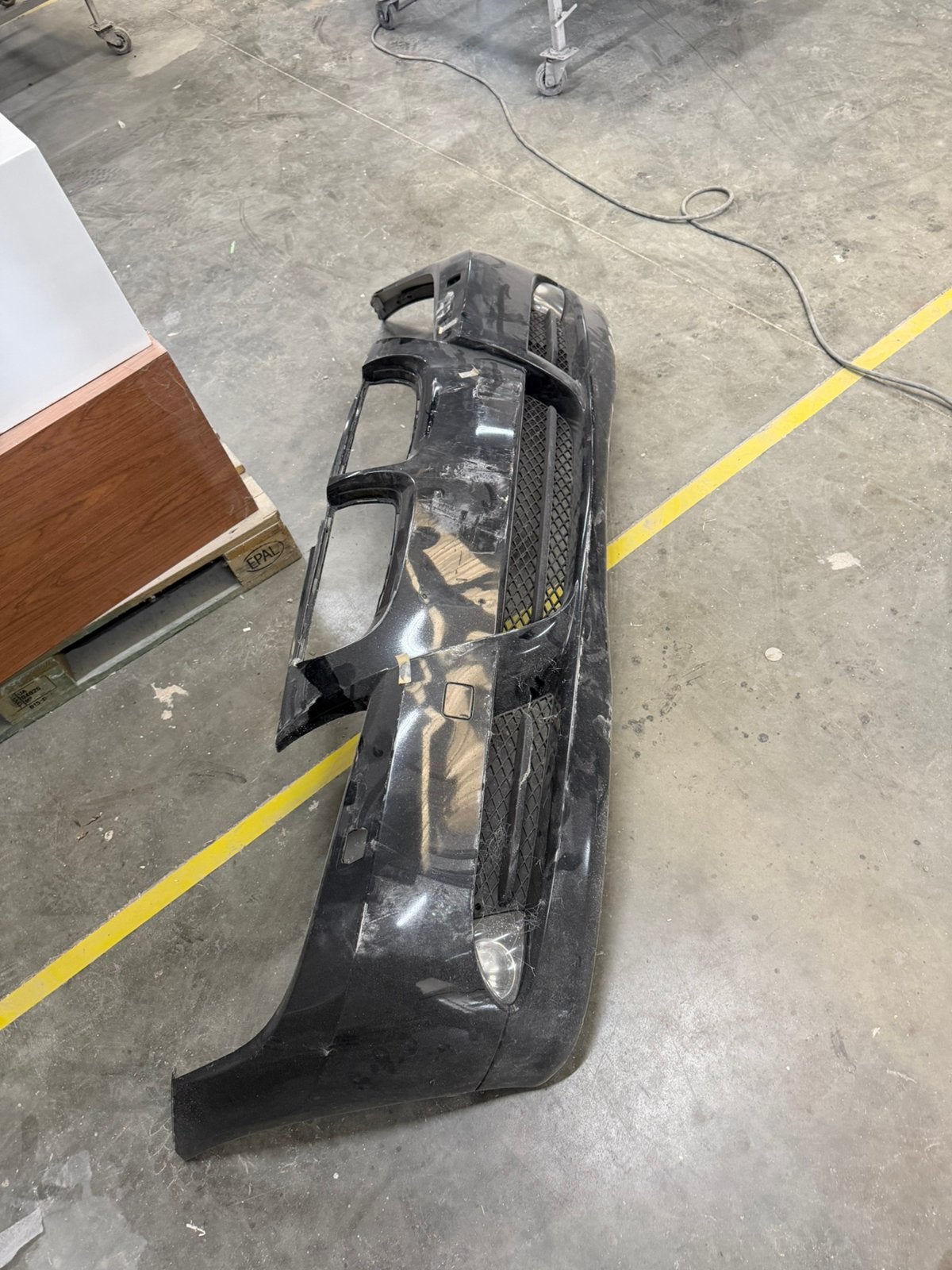 BMW E90 E91 voorbumper M-Sport Black Sapphire zwart originee, Ophalen, Voor, BMW, Bumper