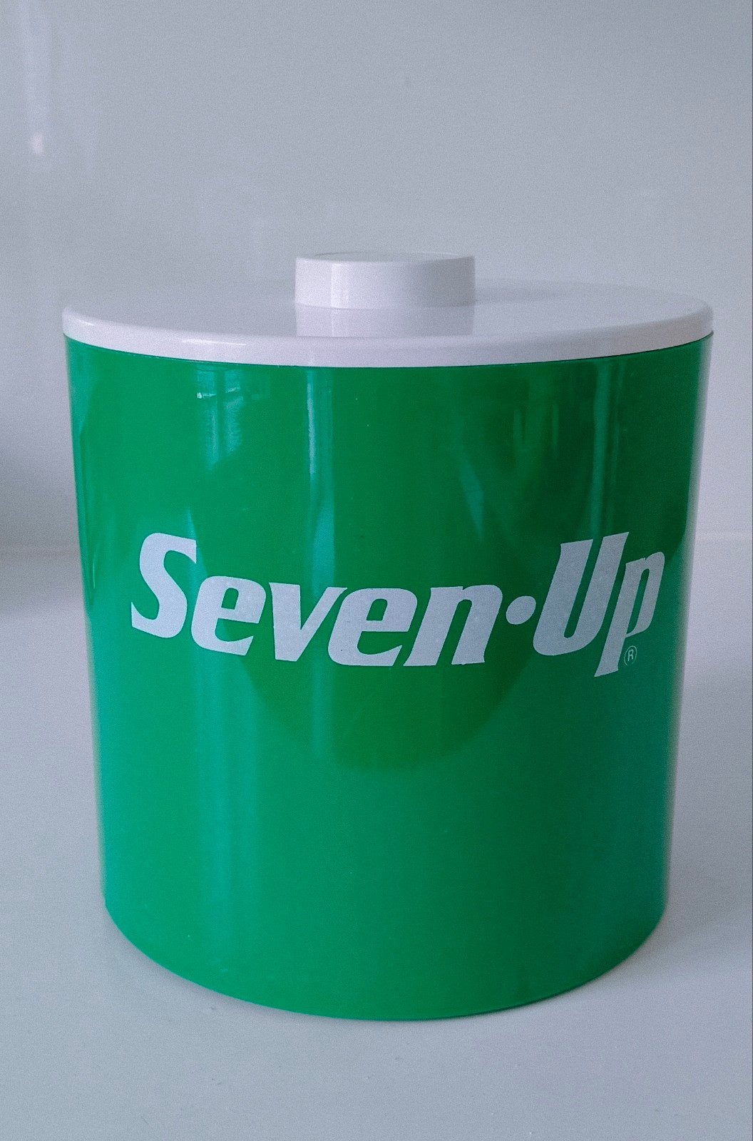 Vintage 7Up IJsemmer - Groen Plastic met Wit Logo, Ophalen of Verzenden