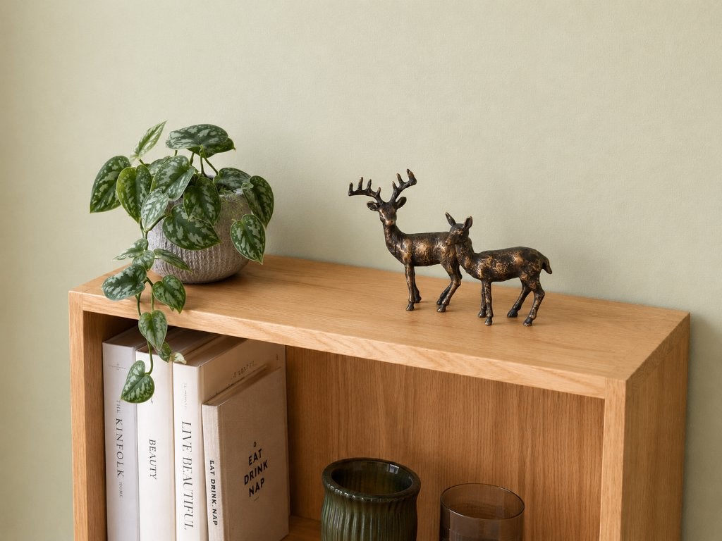 Setje HERTJES / bronzen beeld, Ophalen of Verzenden, Hert, Beeldje of Figuurtje