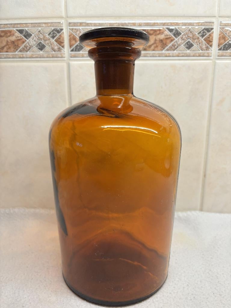 Grote Antieke Glazen Apothekers Pot, Antiek en Kunst, Curiosa en Brocante, Ophalen of Verzenden