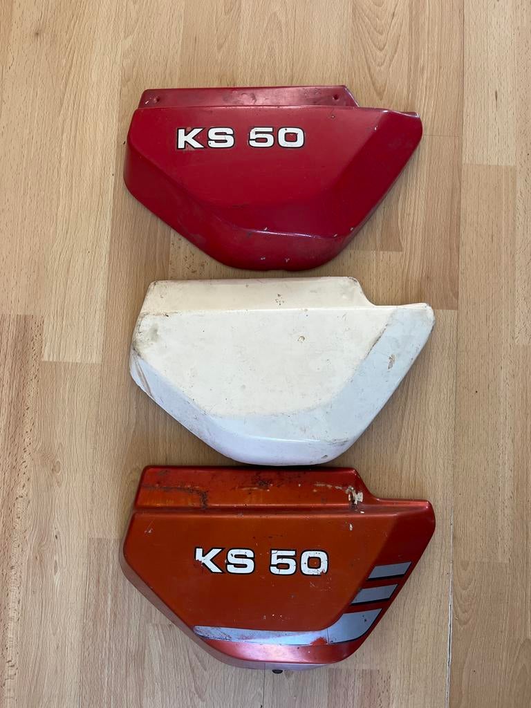 Zundapp KS 50 Kappen Set - Rood, Wit, Oranje, Ophalen of Verzenden, Gebruikt, Kap, Overige merken