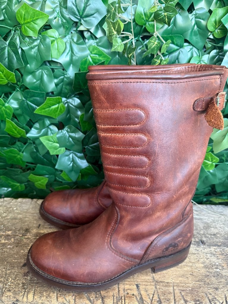 weinig gedragen mooie vintage biker boots van Sendra maat 45, Sendra, Bruin, Boots, Ophalen of Verzenden
