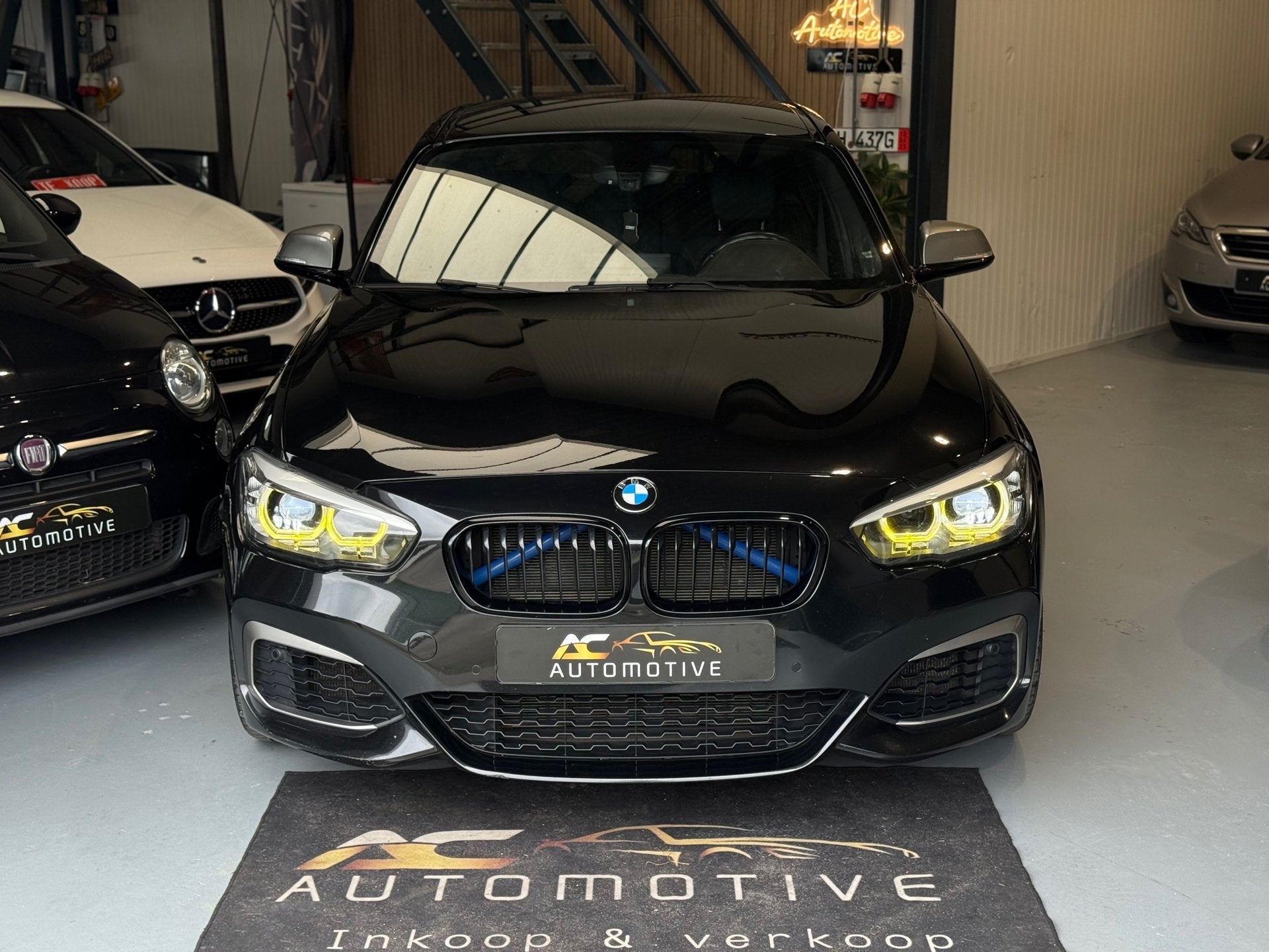 BMW 1-serie M140i xDrive High Executive Harman/Kardon, Auto's, Gebruikt, Euro 6, Leder, Bedrijf