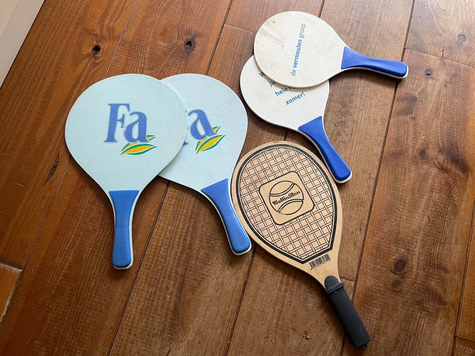 Batjes voor strandtennis, Ophalen, Gebruikt