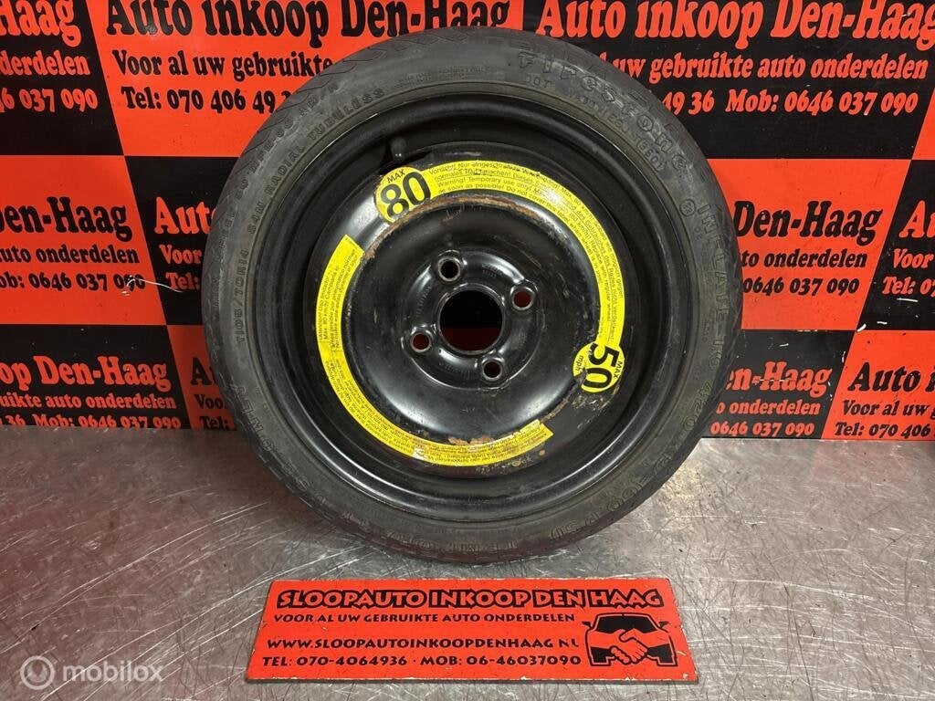 VW Seat Audi | Thuiskomer | 4x100 | T105/70/R14, Gebruikt, Volkswagen, Ophalen of Verzenden