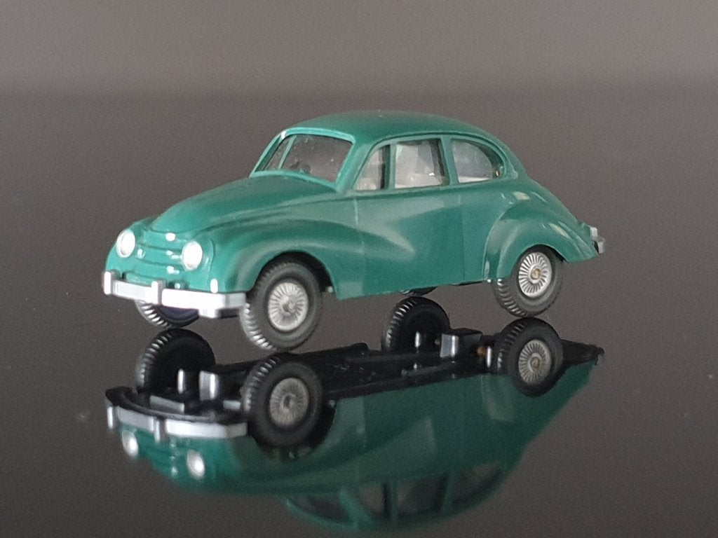 1:87 DKW Auto Union F89 groen Wiking € 4,5, Verzenden, Zo goed als nieuw, Auto, Wiking