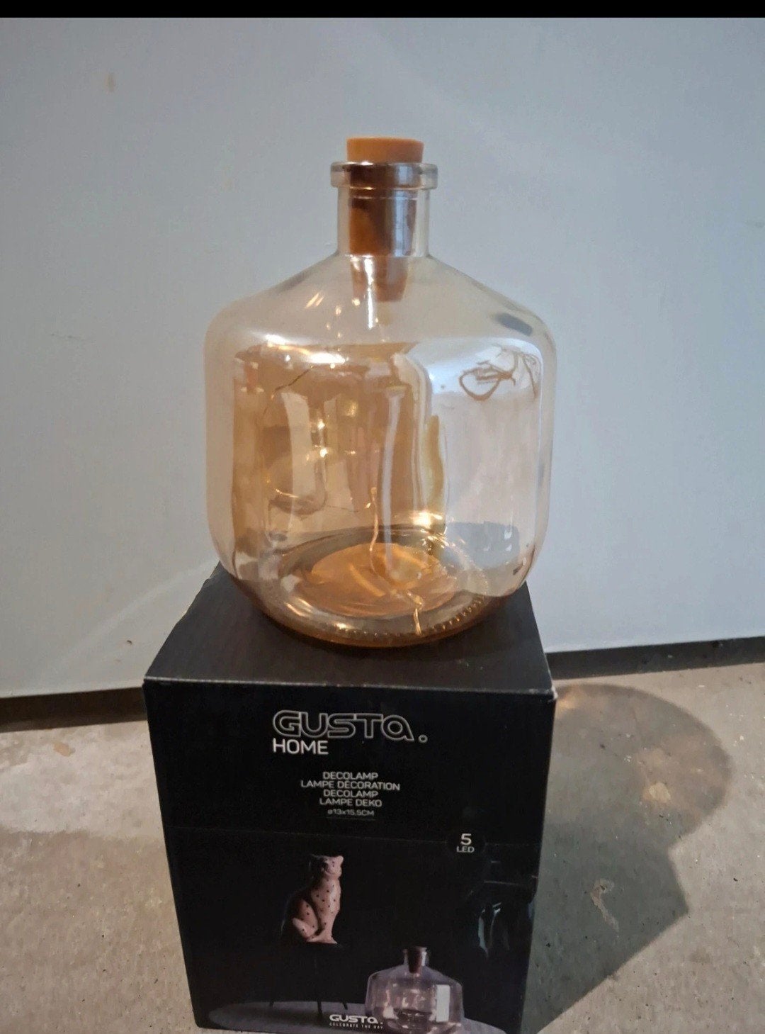 Gusta Deco Lamp - Sfeervolle LED Fleslamp, Overige merken, Ophalen of Verzenden, Zo goed als nieuw, Goud