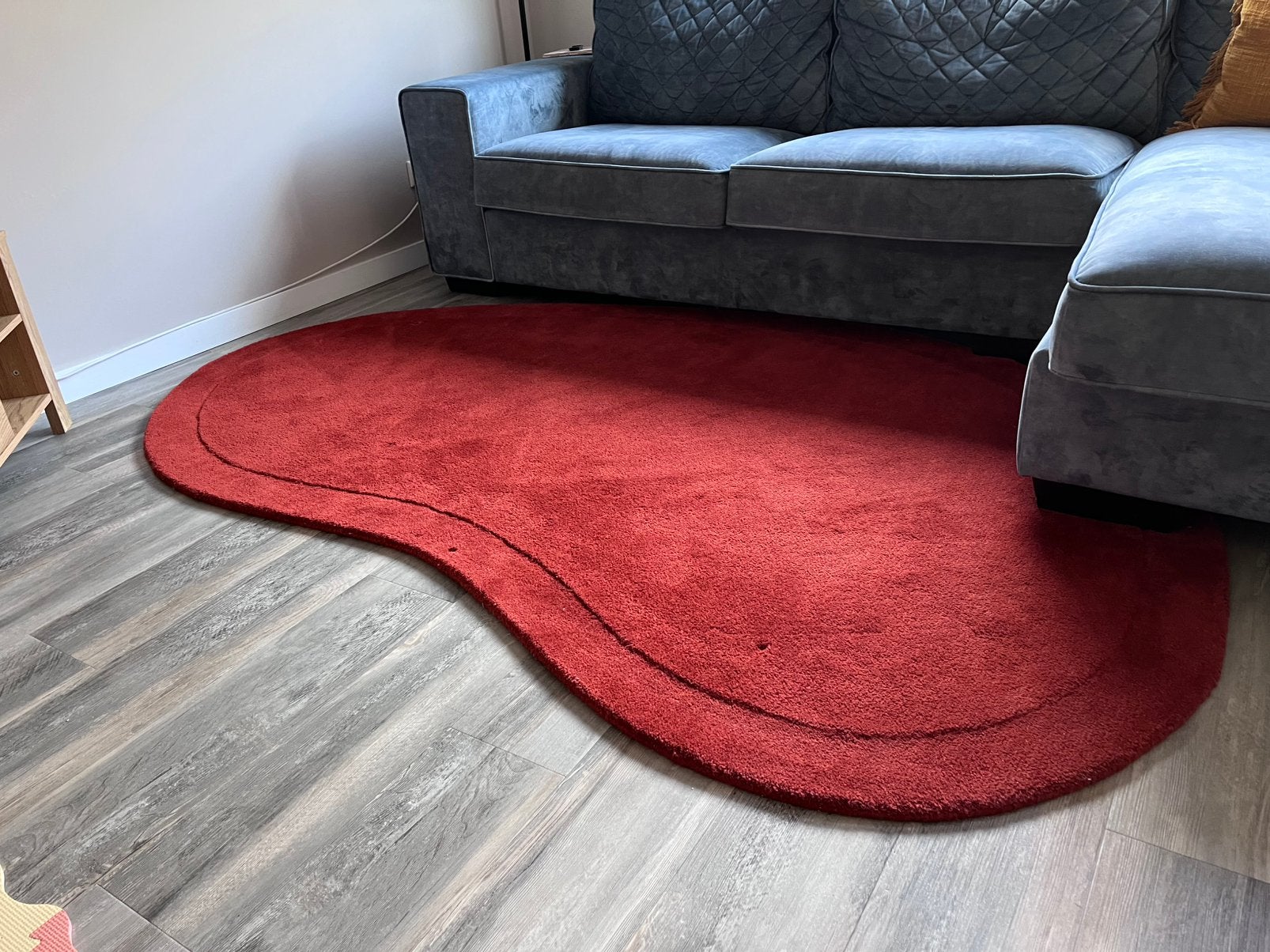 2x Organisch vloerkleed in terracotta, Huis en Inrichting, Stoffering | Tapijten en Kleden, Ophalen, 100 tot 150 cm, 200 cm of meer