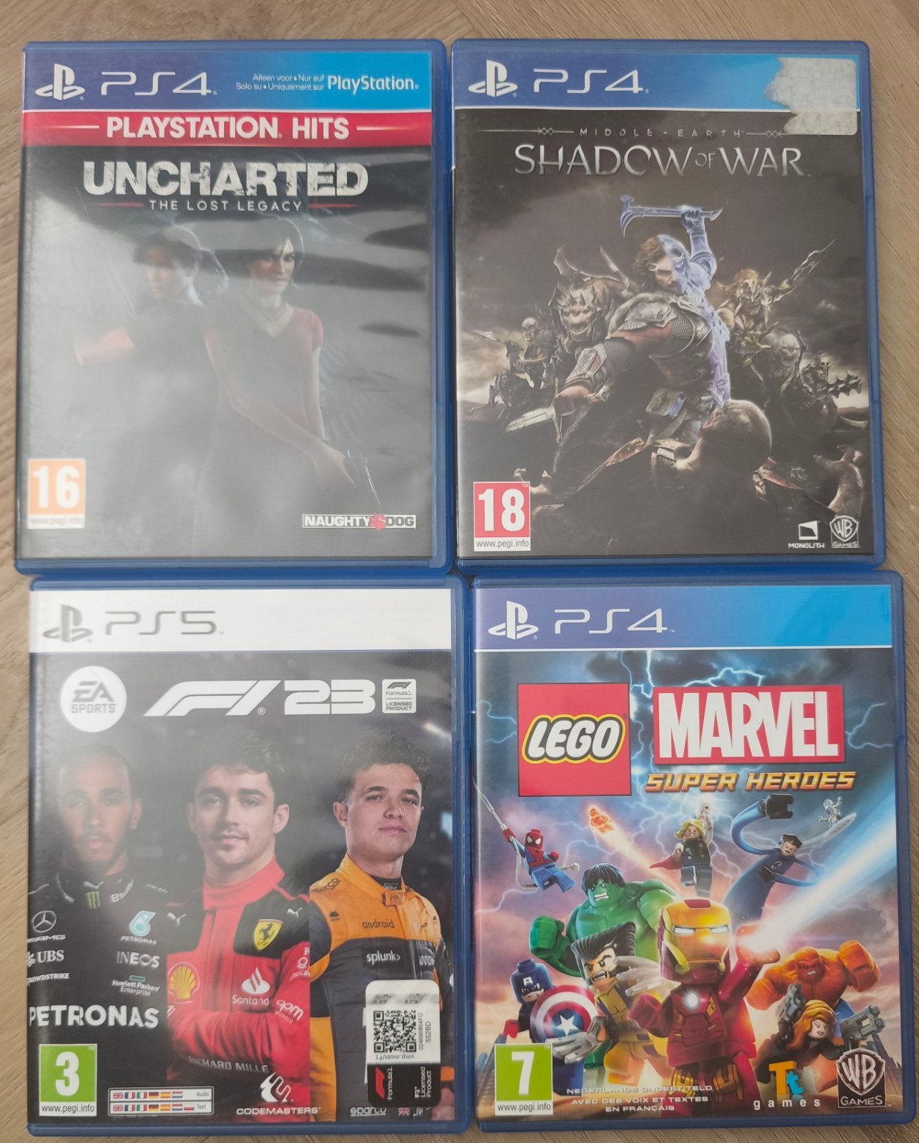 PlayStation Game Bundel: 4x PS4 & 1x PS5, Avontuur en Actie, 1 speler, Ophalen of Verzenden, Zo goed als nieuw