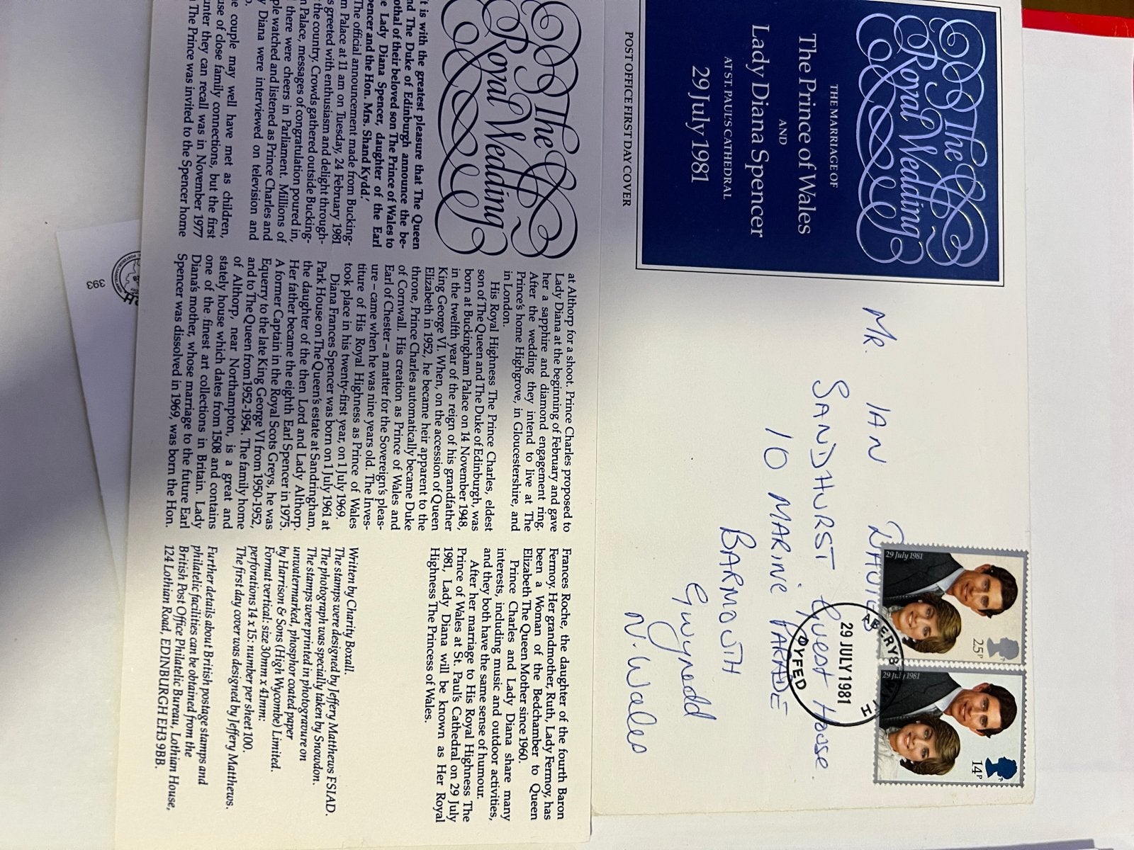 Verzameling Eerste Dag Enveloppen (FDC's) Koninklijke Thema', Ophalen of Verzenden, Beschreven, Europa