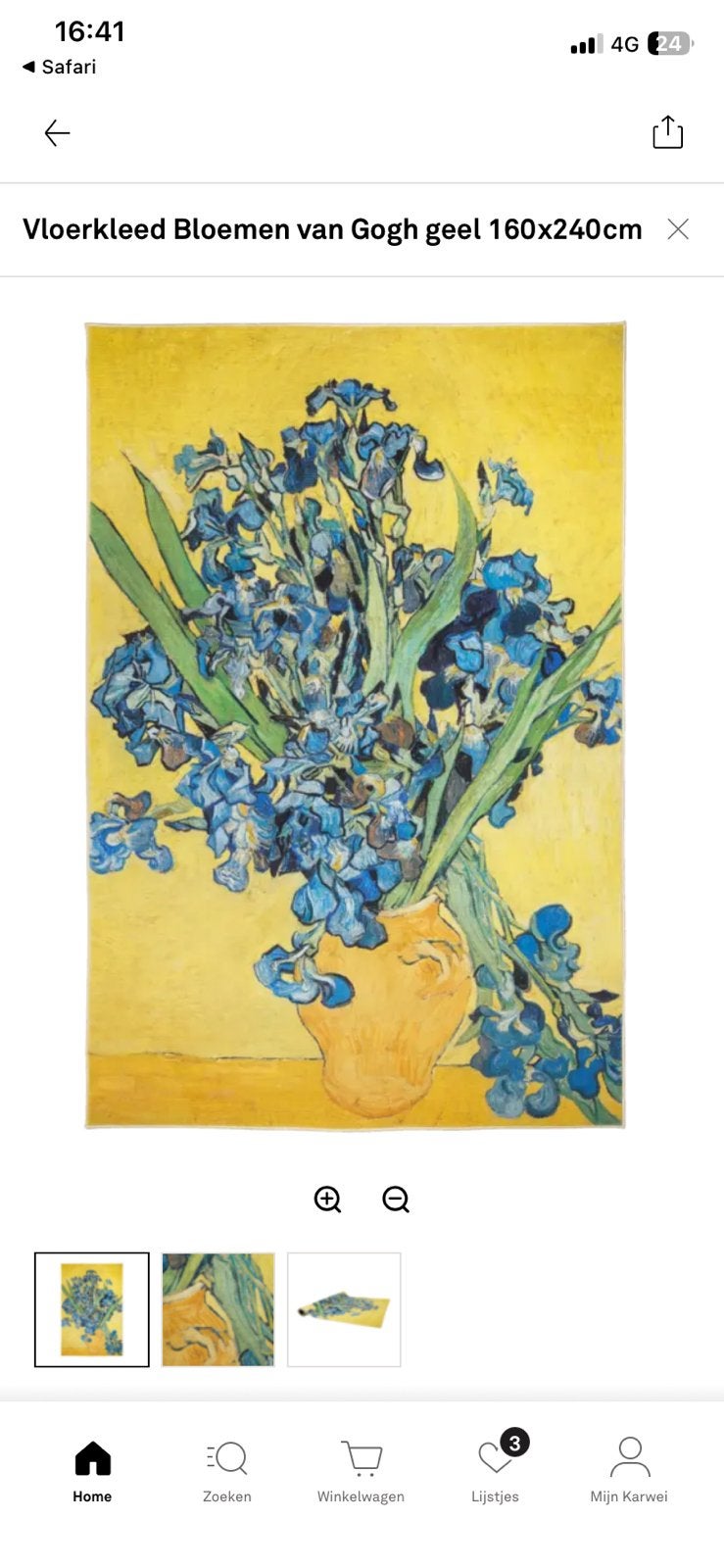 Nieuw geel vloerkleed Van Gogh Karwei, Ophalen, Nieuw, Rechthoekig, 200 cm of meer