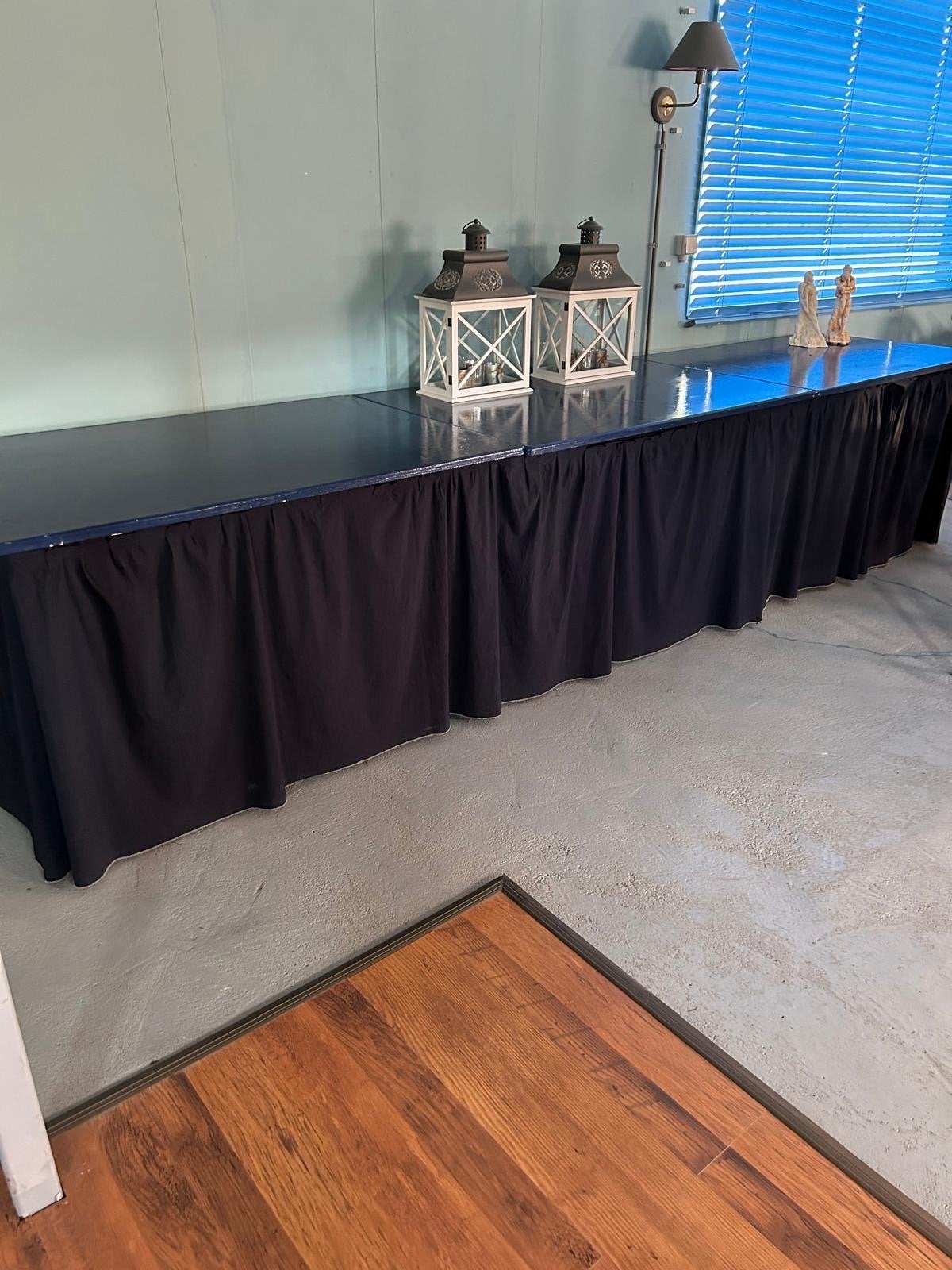 3x Serveertafel met rok - 1.20x0.80x0.75m, Ophalen, Overige materialen, Gebruikt, 100 tot 150 cm