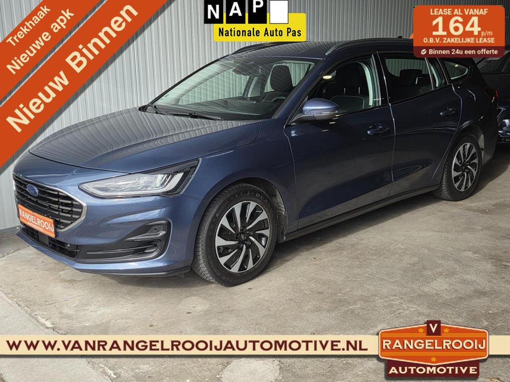 Ford Focus Wagon 1.0 EcoBoost Hybrid Titanium, trekh., LED k, Gebruikt, Blauw, Origineel Nederlands, Handgeschakeld