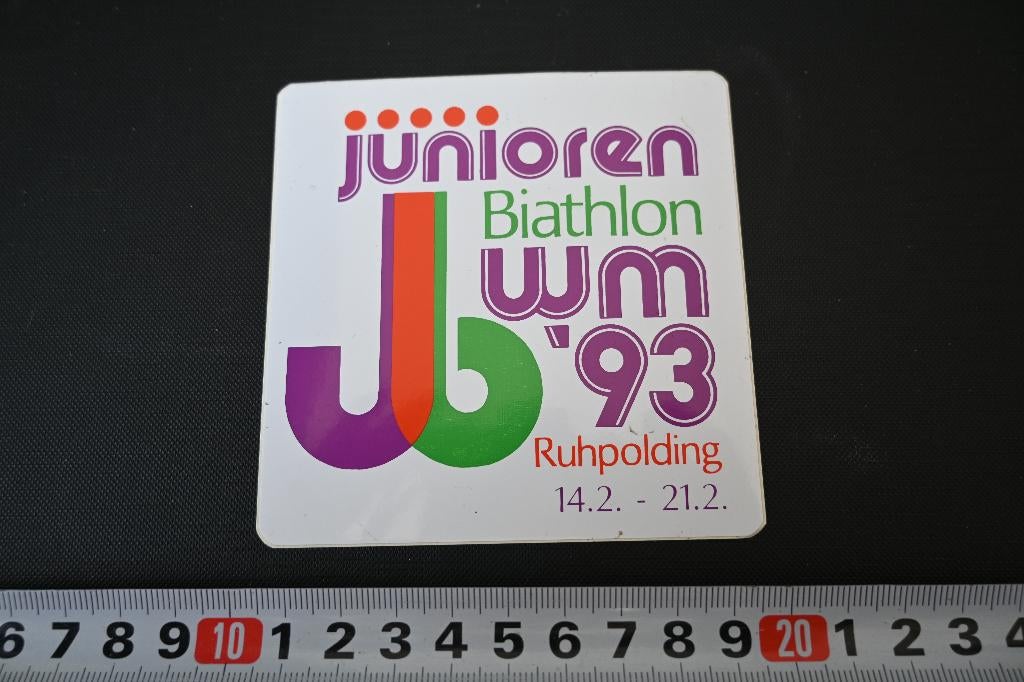 sticker junioren biathlon WM 1993 ruhpolding, Ophalen, Zo goed als nieuw