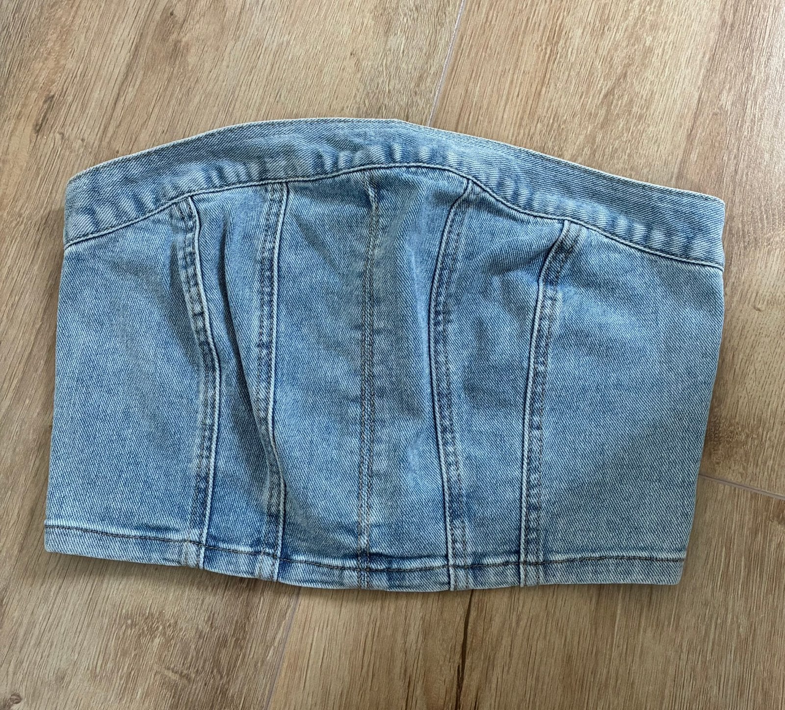Set Spijker bandeau top met spijkerbroek, Ophalen of Verzenden, Zo goed als nieuw, Maat 36 (S)