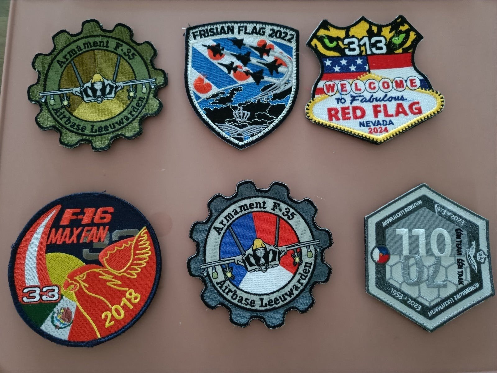 Militaire Patches - F-35, F-16, Frisian Flag, Red Flag, Verzamelen, Ophalen of Verzenden, Zo goed als nieuw, Overige typen