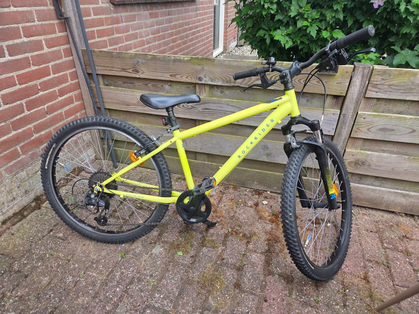 Btwin Rockrider kinderfiets 24 inch - Limoengroen, Fietsen en Brommers, Fietsen | Kinderfietsjes, Ophalen, Gebruikt, 20 inch of meer