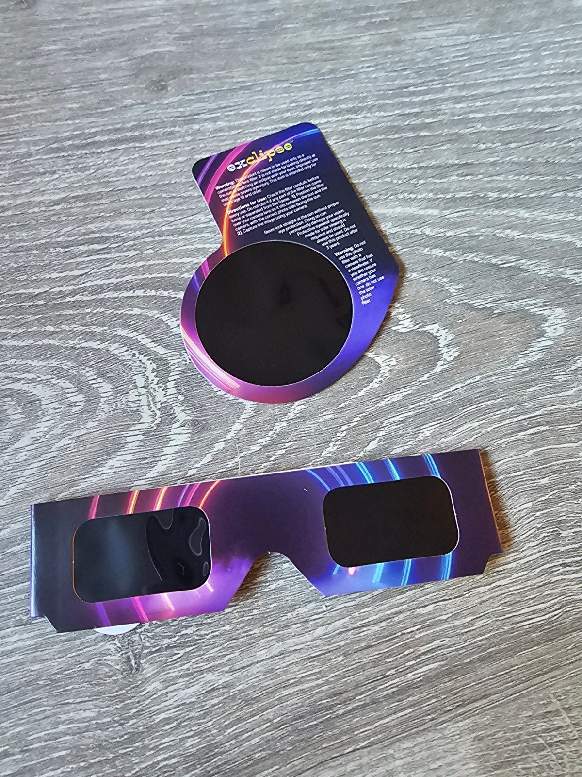 Exclips zonnebril en camerafilter voor zonsverduistering, Zonnebril, Paars, Nieuw, Ophalen