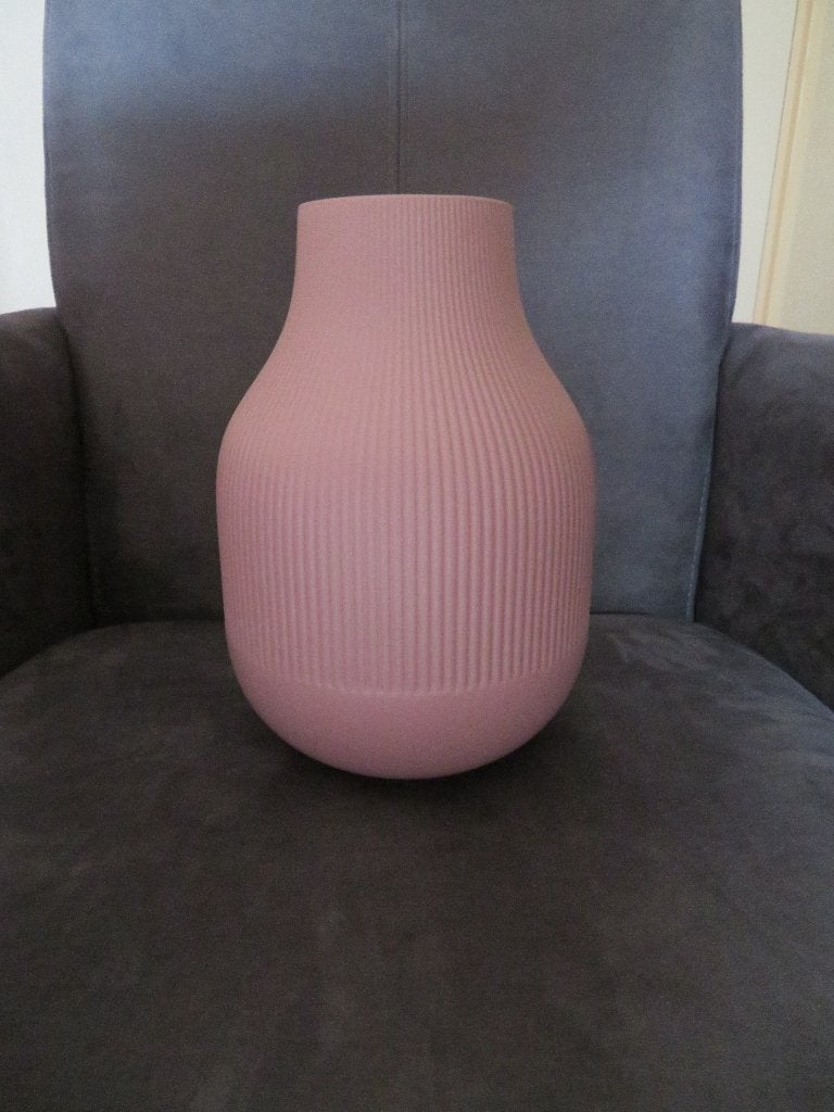 vaas, Ophalen of Verzenden, Zo goed als nieuw, Roze, 22 cm