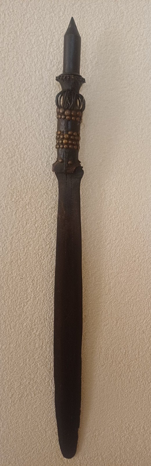 Decoratief Afrikaans Wapen - Hout en Metaal, Handgemaakt, Wapen, Afrika, Zwart