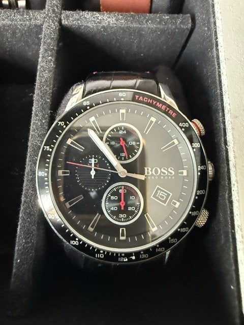 Hugo Boss horloge, Overige merken, Leer, Staal, Polshorloge