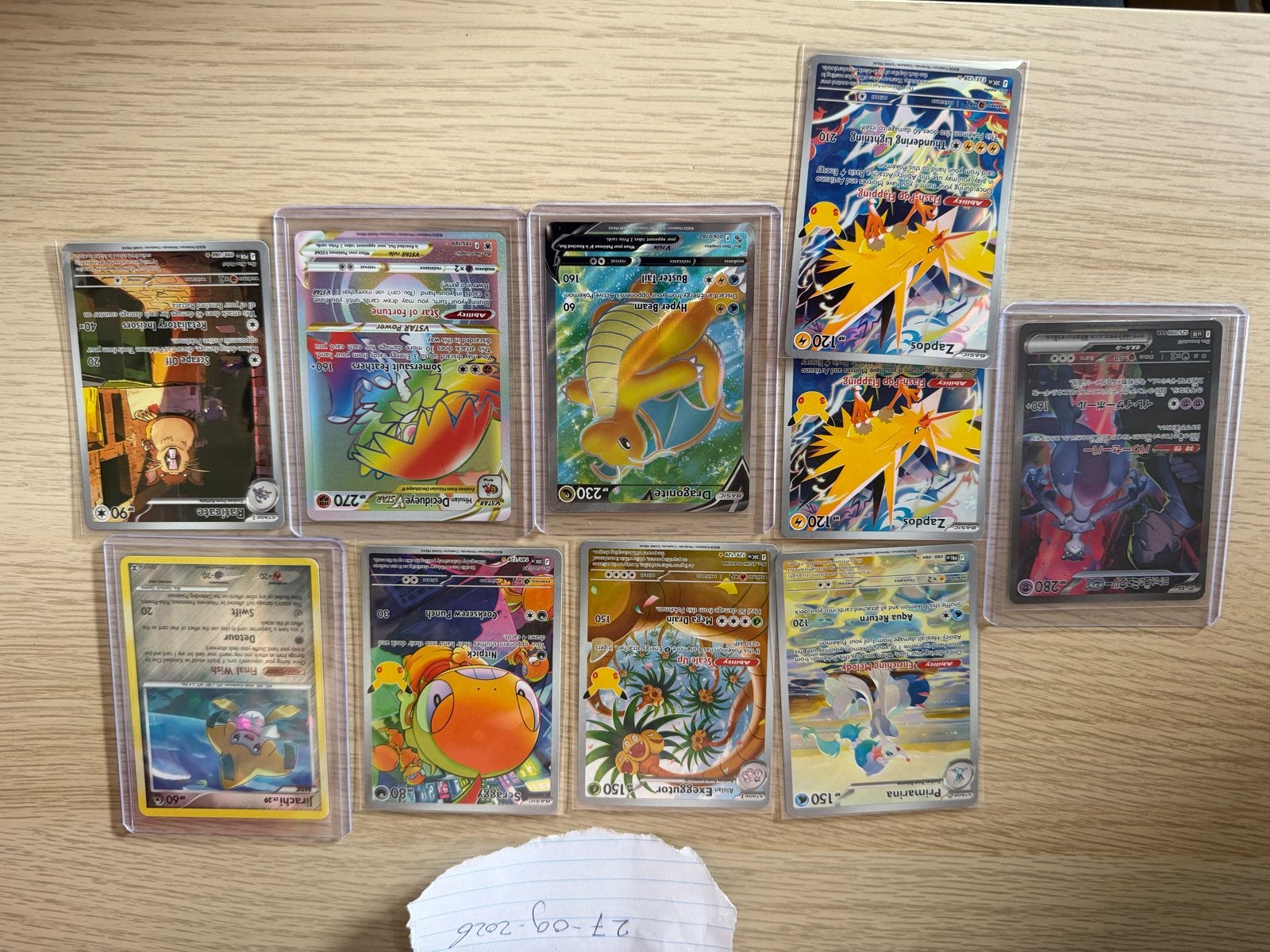 Pokémon kaarten: Mewtwo ex, Lugia BREAK, Glaceon VMAX en mee