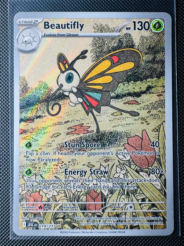Pokémon Beautifly #219 Ascended Heroes, Ophalen of Verzenden, Zo goed als nieuw