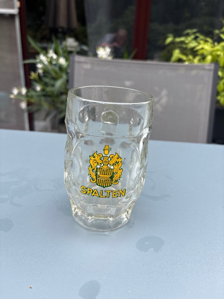Glazen bierpul Spalten, Verzamelen, Ophalen of Verzenden, Zo goed als nieuw, Pul(len), Overige merken