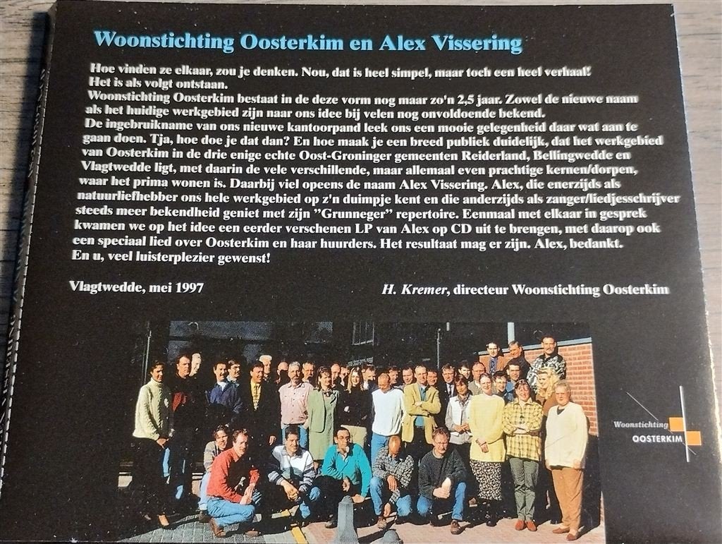 Alex Vissering ‎– Zundagmörn, Cd's en Dvd's, Ophalen of Verzenden, Zo goed als nieuw, Levenslied of Smartlap