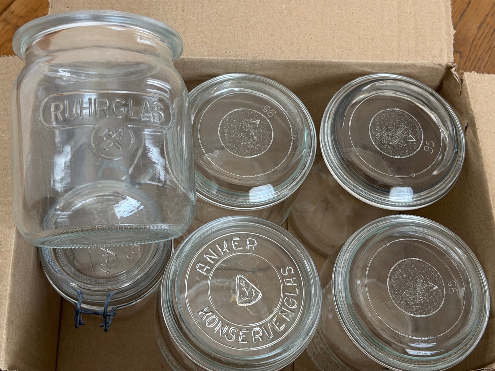 Vintage Weckpotten: Ruhrglas, Anker, Le Parfait - Set van 6, Ophalen