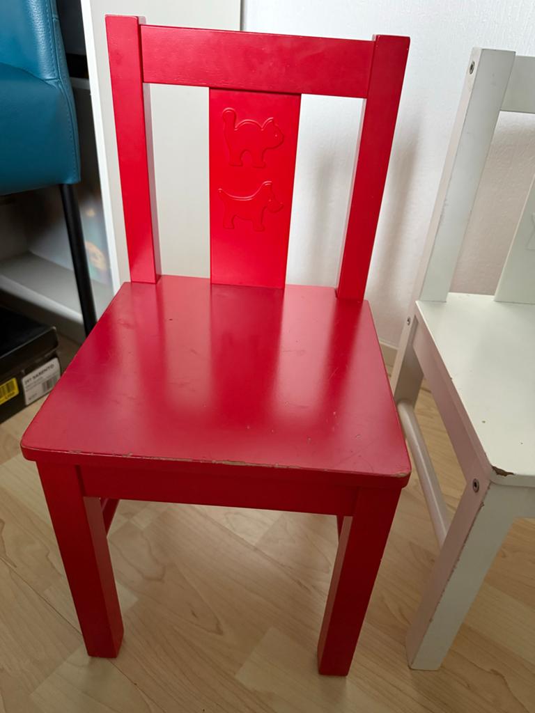 IKEA Kritter kinderstoeltjes (rood en wit) - gebruikt, Ophalen, Gebruikt, Overige typen
