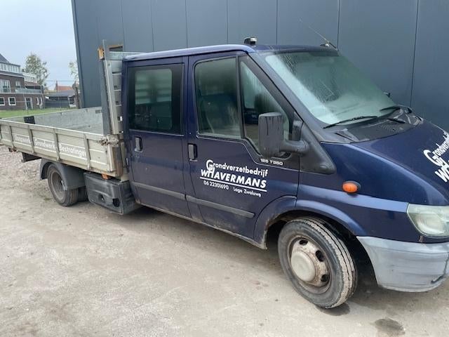 Ford Transit 2.4 D 350EF Cdcf 120 2003, Auto's, Bestelauto's, 4 cilinders, Blauw, Bedrijf, Grijs