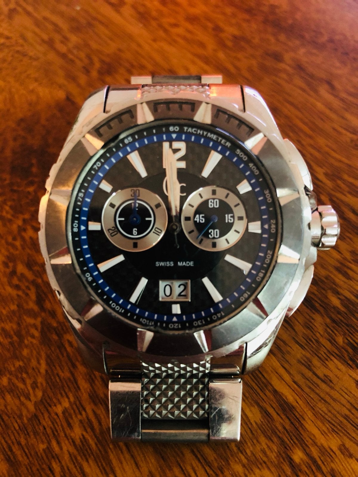 Stijlvol Gc Chronograaf Herenhorloge - Zwitsers Gemaakt, Overige merken, Gebruikt, Staal, Polshorloge