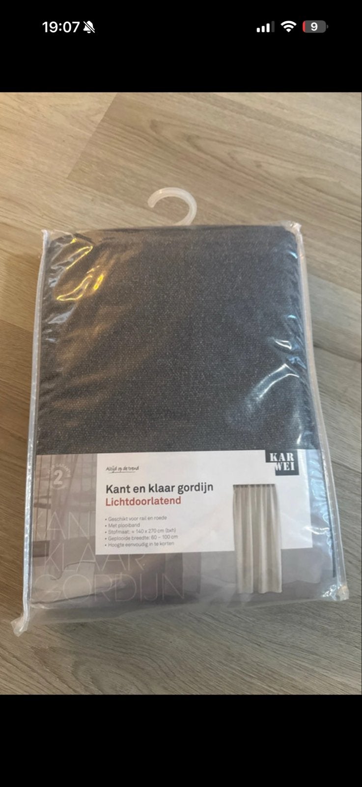 3x Karwei Kant en Klaar Gordijnen Lichtdoorlatend Grijs, Karwei, Ophalen of Verzenden, Gordijn, Grijs
