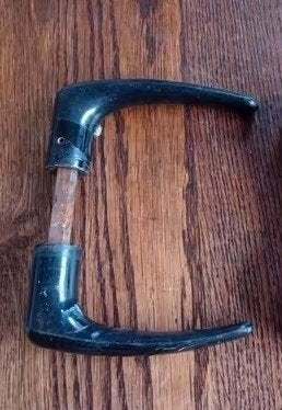 1 bakelieten deurklink deurkruk kleur zwart handvat deur, Antiek en Kunst, Ophalen of Verzenden