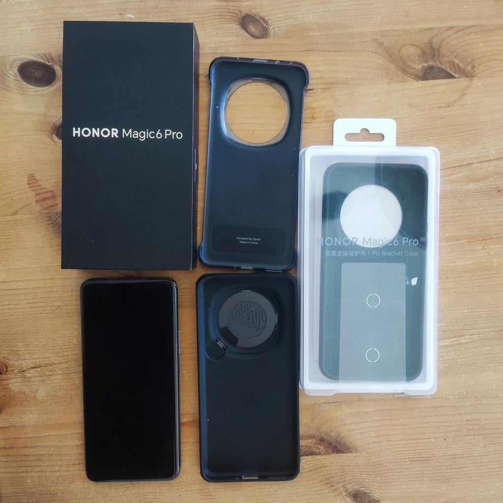 HONOR Magic6 Pro 12GB / 512GB Zwart + doos + hoesjes, Telecommunicatie, Mobiele telefoons | Overige merken, Ophalen, Zo goed als nieuw
