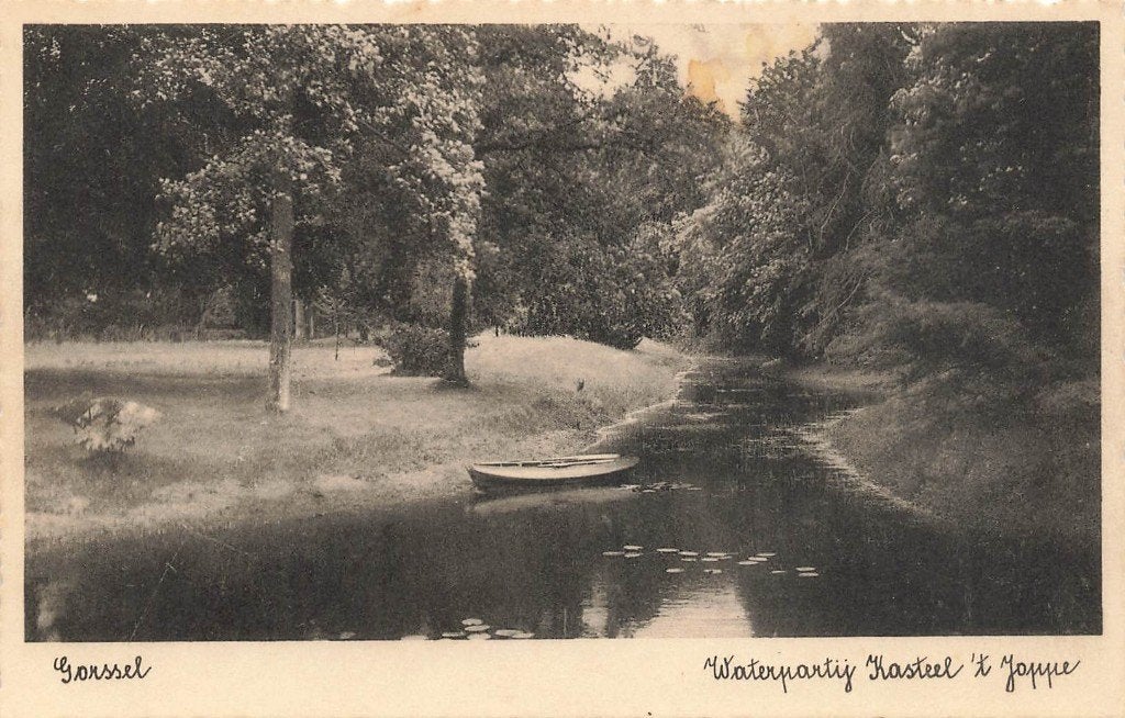 Gorssel, Waterpartij Kasteel 't Joppe, Ophalen of Verzenden, 1920 tot 1940, Gelopen, Gelderland