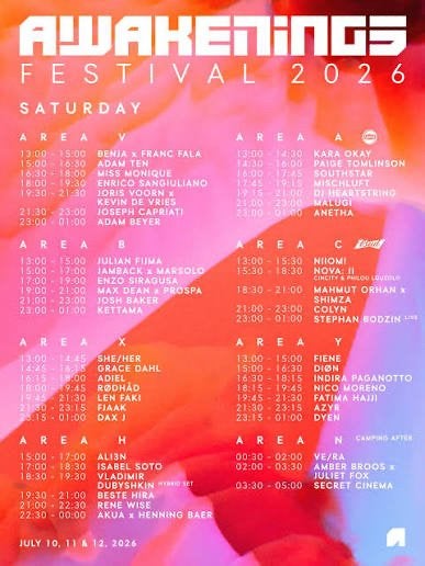 Awakenings zaterdag 11 july tickets te koop, Twee personen