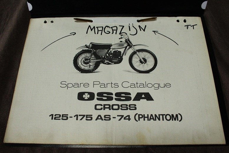 OSSA 125 - 175 AS Phantom  cross 1974 parts catalogue, Motoren, Ophalen of Verzenden, Overige merken
