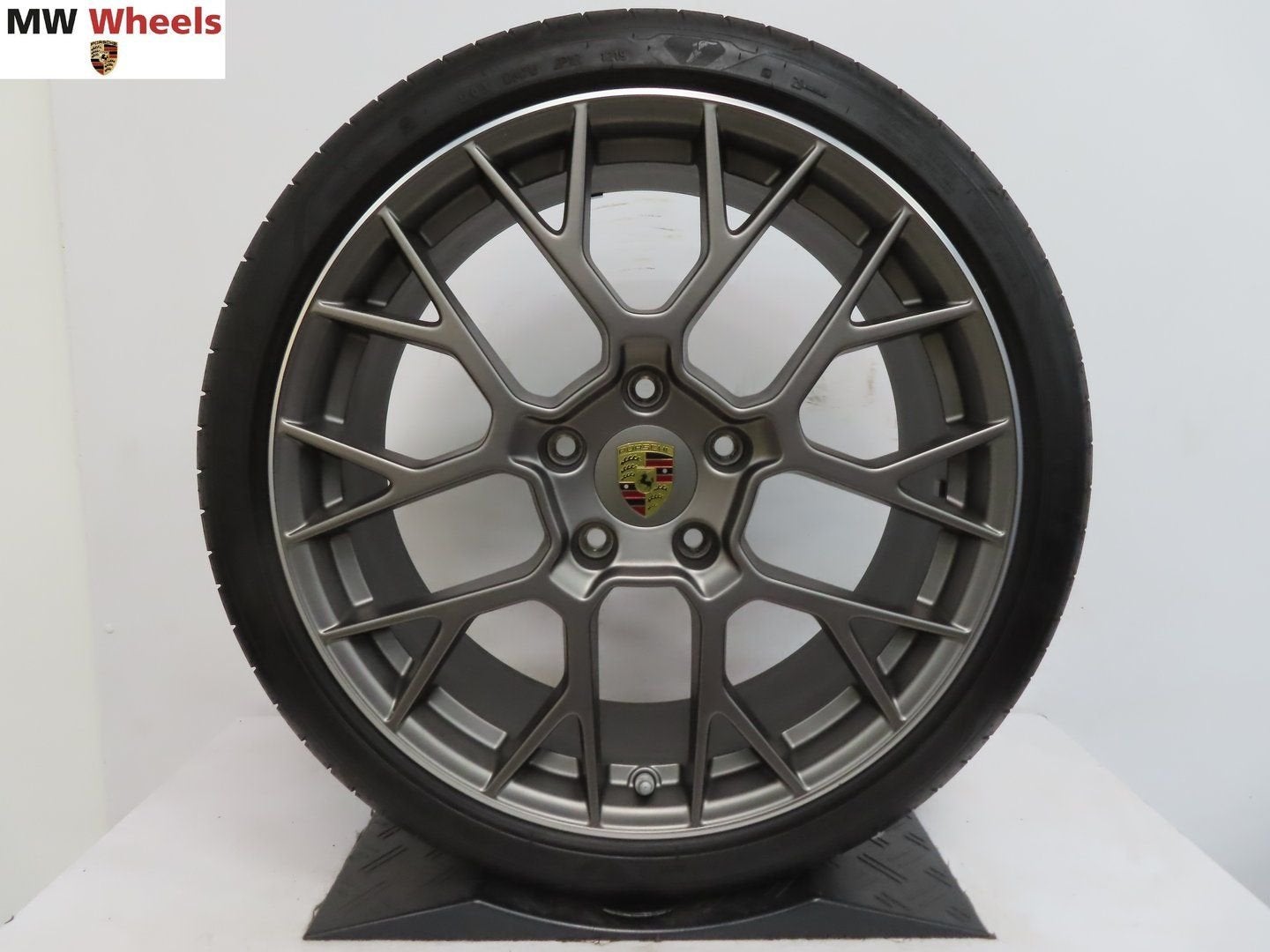 Originele Porsche 911 992 Spyder 21 inch velgen zomerbanden, Gebruikt, -, -, Banden en Velgen