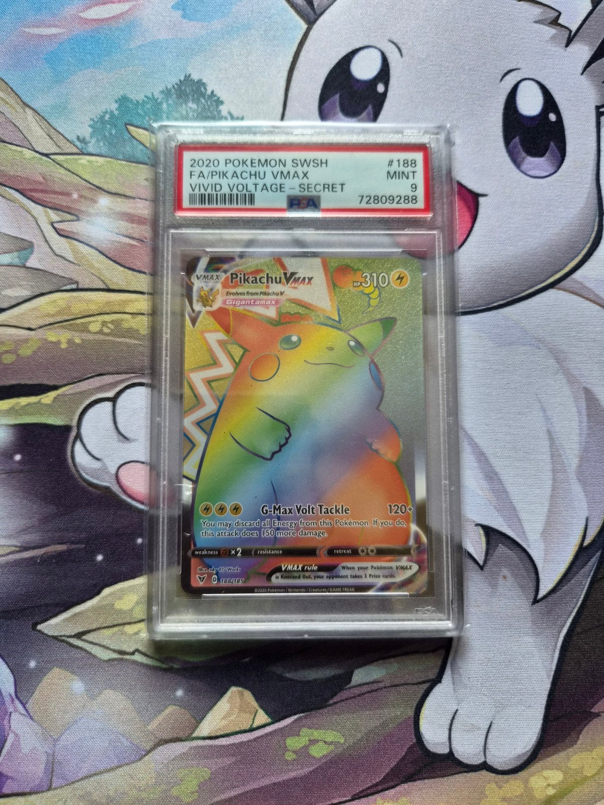 Rainbow pikachu vivid voltage psa 9, Ophalen of Verzenden, Zo goed als nieuw