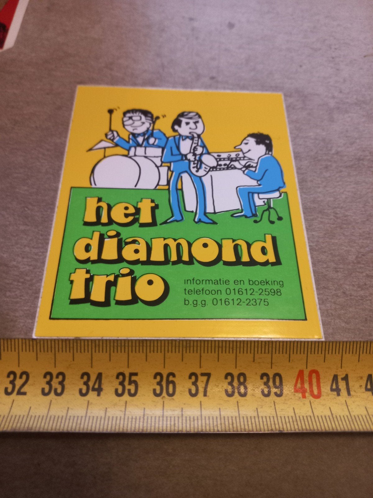 Het Diamond Trio Sticker - Vintage Muziek Promotie, Ophalen of Verzenden