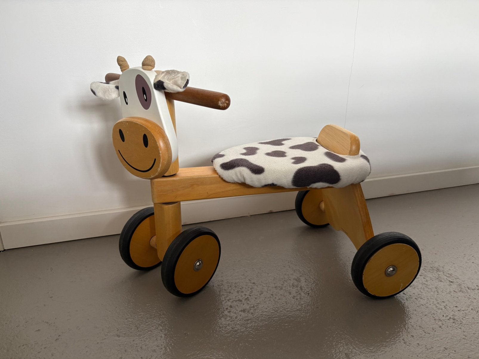 Loopfiets koe hout, Ophalen, Gebruikt, Rij- of Hobbelspeelgoed