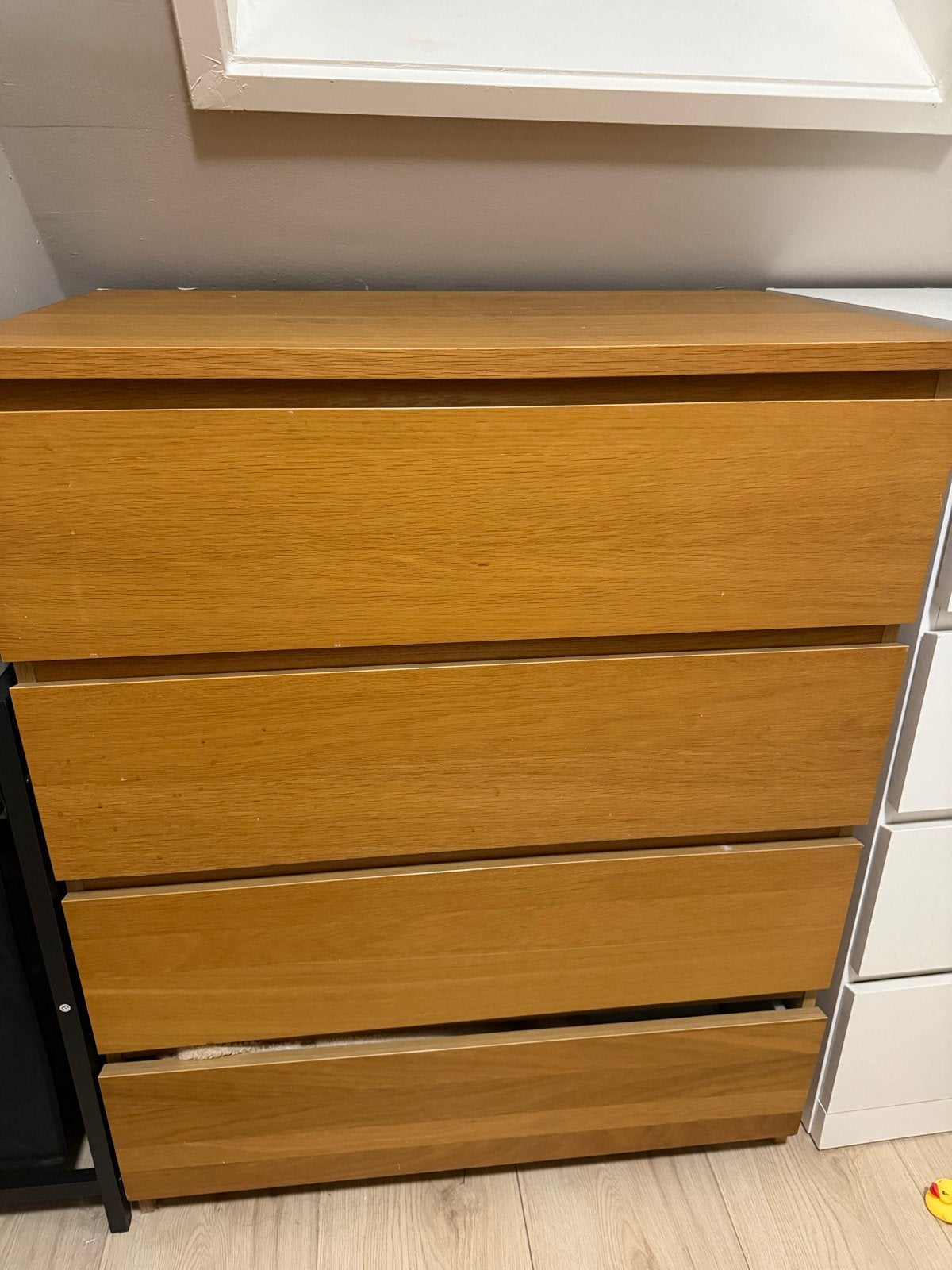 Ikea Malm ladekast met 4 lades, 3 of 4 laden, Ophalen, Gebruikt, Overige houtsoorten