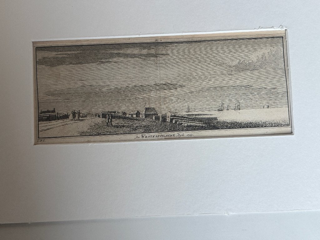 1743 - Westkappelsche Dijk - Zeeland P0850-14, Ophalen of Verzenden, Ets, 1700 - 1799