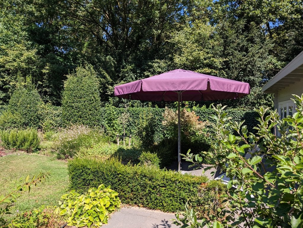 Parasol incl voet Kees Smit, Ophalen, Gebruikt, 3 tot 4 meter, Verstelbaar