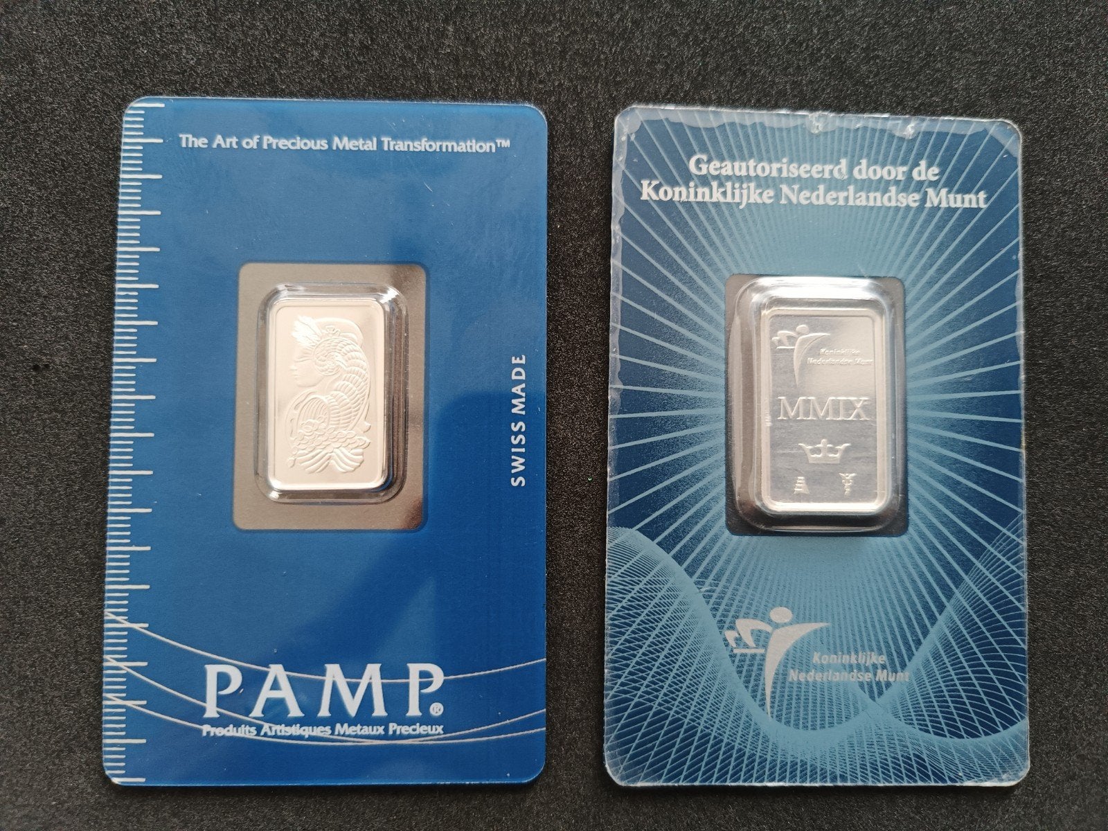 Zilveren baar 5g en 1/4oz PAMP Suisse, Ophalen of Verzenden, Zilver