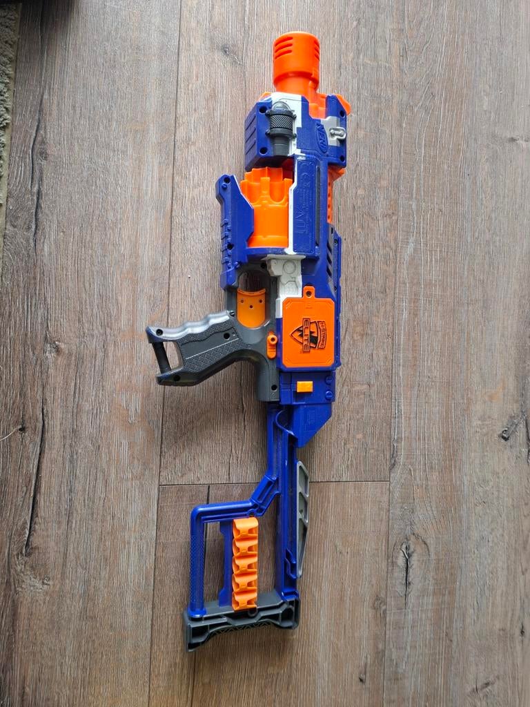 Nerf N-Strike Elite Retaliator Blaster, Ophalen of Verzenden, Zo goed als nieuw, Jongen of Meisje