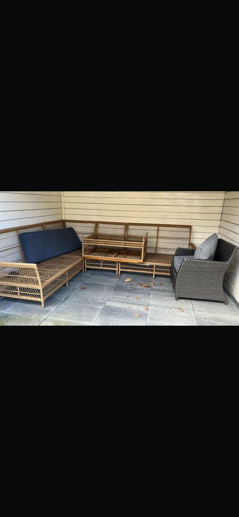 Rotan loungeset, Ophalen, Zo goed als nieuw, Rotan